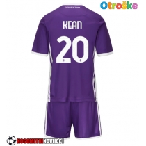 Otroške Nogometnih dresov Fiorentina Moise Kean #20 Domači 2025-26 Kratki rokavi (+ hlače)